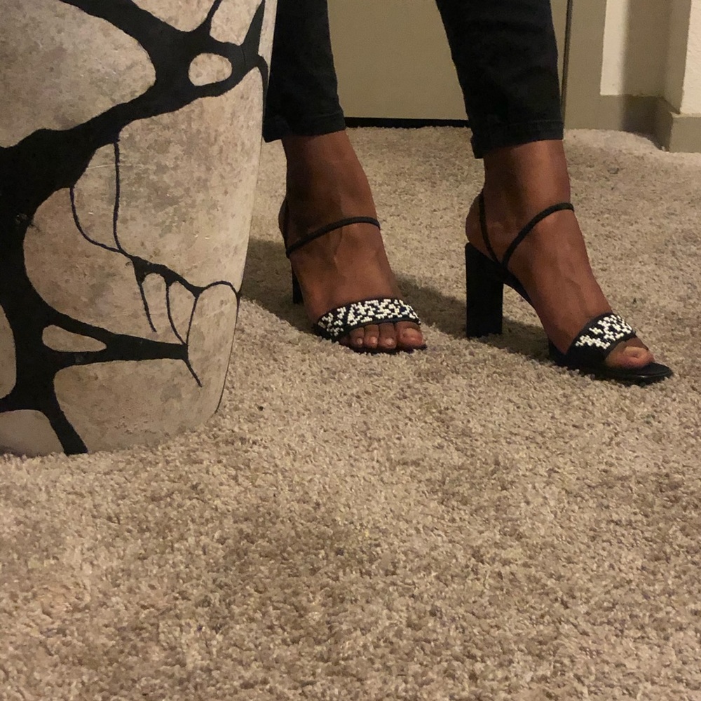 Strapy black heels